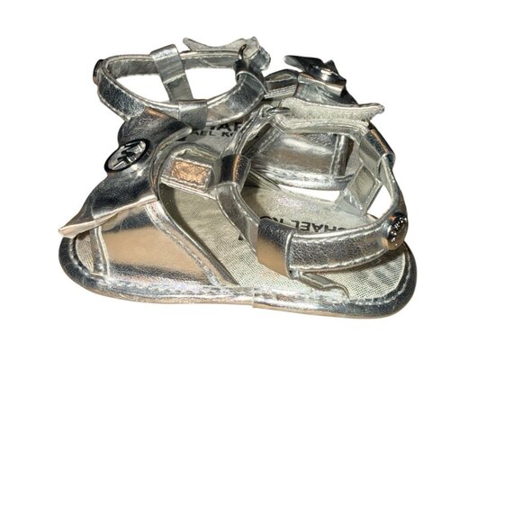 Michael Kors Baby Silver Sandals Shoes Size 2 - Picture 4 of 7